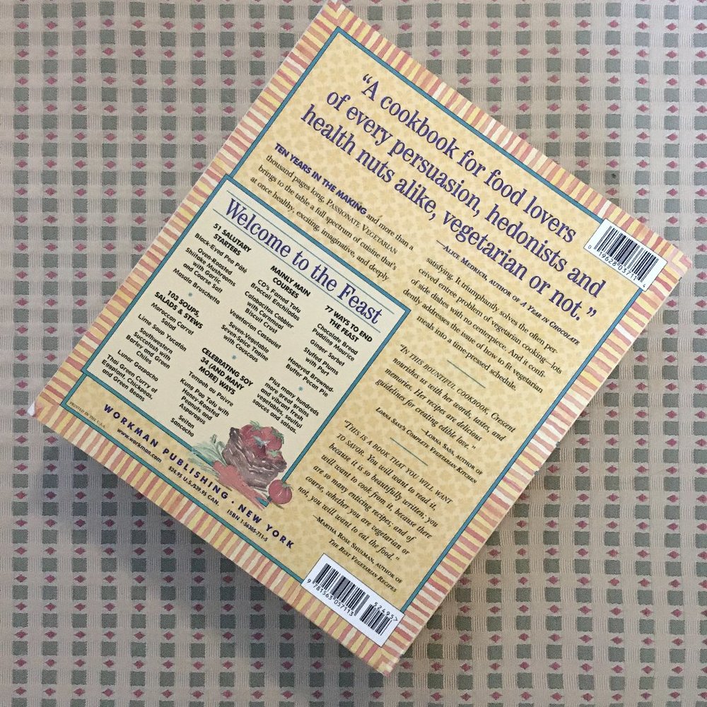 'Passionate Vegetarian Cookbook' Crescent Dragonwagon Softcover Y2K - Picture 3 of 13